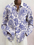 Soft Floral Cotton Linen Shirt Shirts coofandy PAT10 S