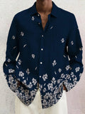 Soft Floral Cotton Linen Shirt Shirts coofandy PAT2 S
