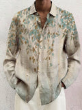 Soft Floral Cotton Linen Shirt Shirts coofandy PAT9 S