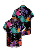 Graffiti Painted Cotton Linen Shirt Shirts coofandystore