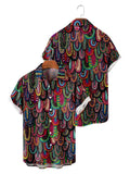 Graffiti Painted Cotton Linen Shirt Shirts coofandystore
