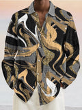 Abstract Graphic Cotton Linen Shirt Shirts coofandystore PAT5 S