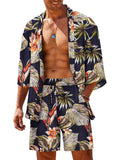 Casual Hawaiian Shirt Set (US Only) Beach Sets coofandy PAT5 S