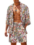 Casual Hawaiian Shirt Set (US Only) Beach Sets coofandy PAT1 S