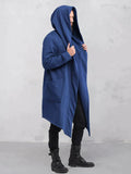 cardigan hooded cape coat coofandystore Blue S