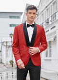 Slim Fit Suits One Button Shawl Lapel Tuxedo (US Only) Suit Set coofandystore