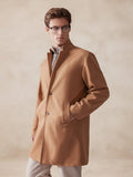 Comfy Stand Collar Tweed Coat Coat coofandy
