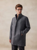 Casual Stand Collar Tweed Coat Coat coofandy