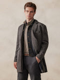 Vintage Herringbone Tweed Coat Coat coofandy