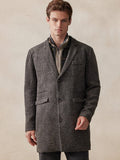 Vintage Herringbone Tweed Coat Coat coofandy