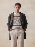 Vintage Herringbone Tweed Coat Coat coofandy