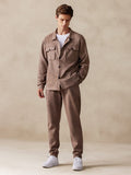 Trendy 2-Piece Suede Set Sets coofandy