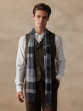 Soft Plaid Tassel Scarf Scarf coofandy