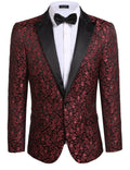 Coofandy Floral Party Tuxedo (US Only) Blazer coofandy Red XS