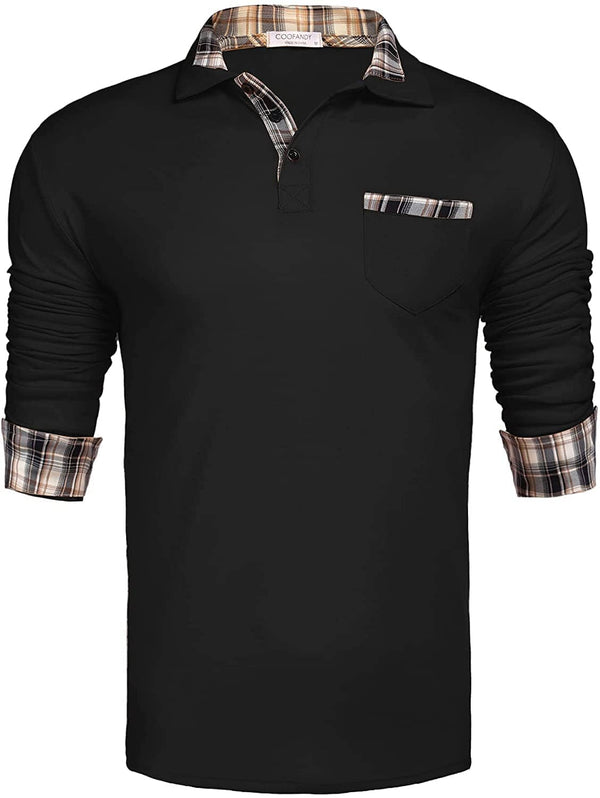 Coofandy Long Sleeve Polo Shirt (US Only) Polos coofandy