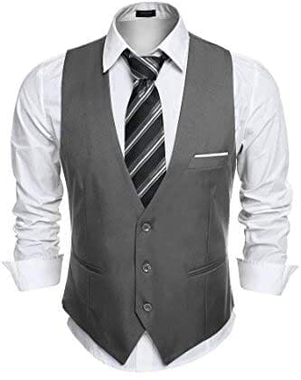 Black Vest Adult (Men) Slim fit
