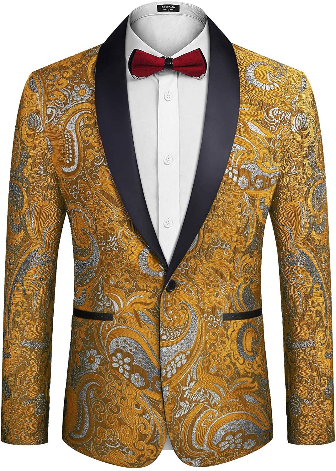 Coofandy Luxury Embroidered Blazer (US Only) Blazer coofandy Golden Yellow S 