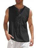 Coofandy Linen Tank Top (US Only) Tank Tops coofandy Black S