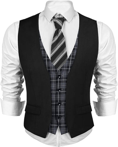 Coofandy Business Suit Vest (US Only) Vest coofandy Black S 