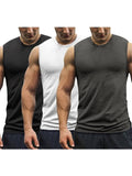 Coofandy 3-Pack Muscle Tank Top (US Only) Tank Tops coofandy Black/White/Dark Grey S