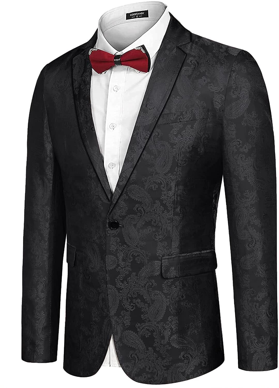 Coofandy Lapel Stylish Suit Jacket (US Only) Blazer coofandy Black S 