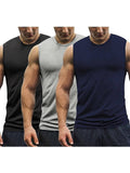 Coofandy 3-Pack Muscle Tank Top (US Only) Tank Tops coofandy Black/Light Grey/Navy Blue S