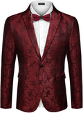 Coofandy Lapel Stylish Suit Jacket (US Only) Blazer coofandy Red S