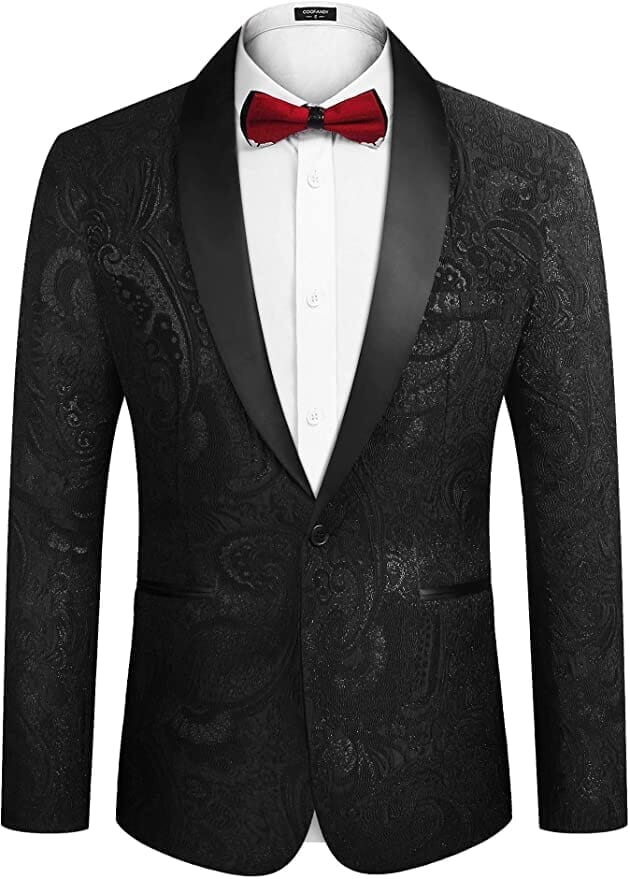 Coofandy Luxury Embroidered Blazer (US Only) Blazer coofandy Black S 