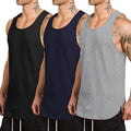 Coofandy 3-Pack Quick Dry Gym Vest (US Only) Tank Tops coofandy Black/Gray/Navy Blue S