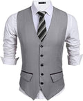 Coofandy Slim Fit Waistcoat (US Only) Vest coofandy Light Grey S