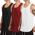 Coofandy 3-Pack Quick Dry Gym Vest (US Only) Tank Tops coofandy Black/Wine Red/White S