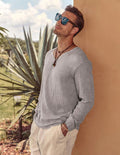 Coofandy Linen Style Simple Long-sleeved Shirt Shirts coofandy