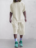 Casual Solid Color Tracksuits Set Sets coofandystore Khaki M
