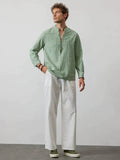 Coofandy V Neck Long Sleeves Shirt Shirts coofandy