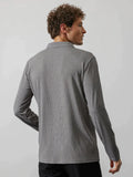Coofandy Zipper Stripe Long Sleeve Polo Shirt Polos coofandy