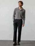 Coofandy Zipper Stripe Long Sleeve Polo Shirt Polos coofandy