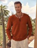 Coofandy Linen Style Simple Long-sleeved Shirt Shirts coofandy