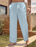 Coofandy Linen Style Elastic Waist Yoga Pants (US Only) Pants coofandy