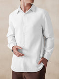 Casual Breathable Waffle Shirt Shirts coofandy White S