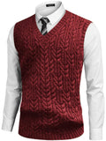 Coofandy V-neck undershirt business warm vest Sweaters coofandystore Red S