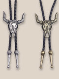 Vintage Cow Skull Bolo Tie Necklace Necklace coofandystore