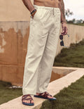 Coofandy Linen Style Elastic Waist Yoga Pants (US Only) Pants coofandy