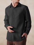Casual Breathable Waffle Shirt Shirts coofandy Black S