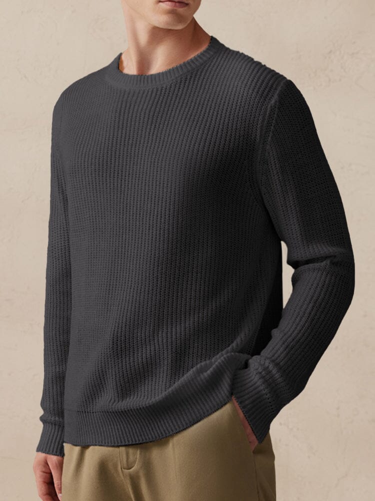 Soft Versatile Knit Sweater Sweater coofandystore Black S 