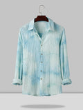 Coofandy Tie-Dyed Pattern Shirt coofandystore Sky Blue S