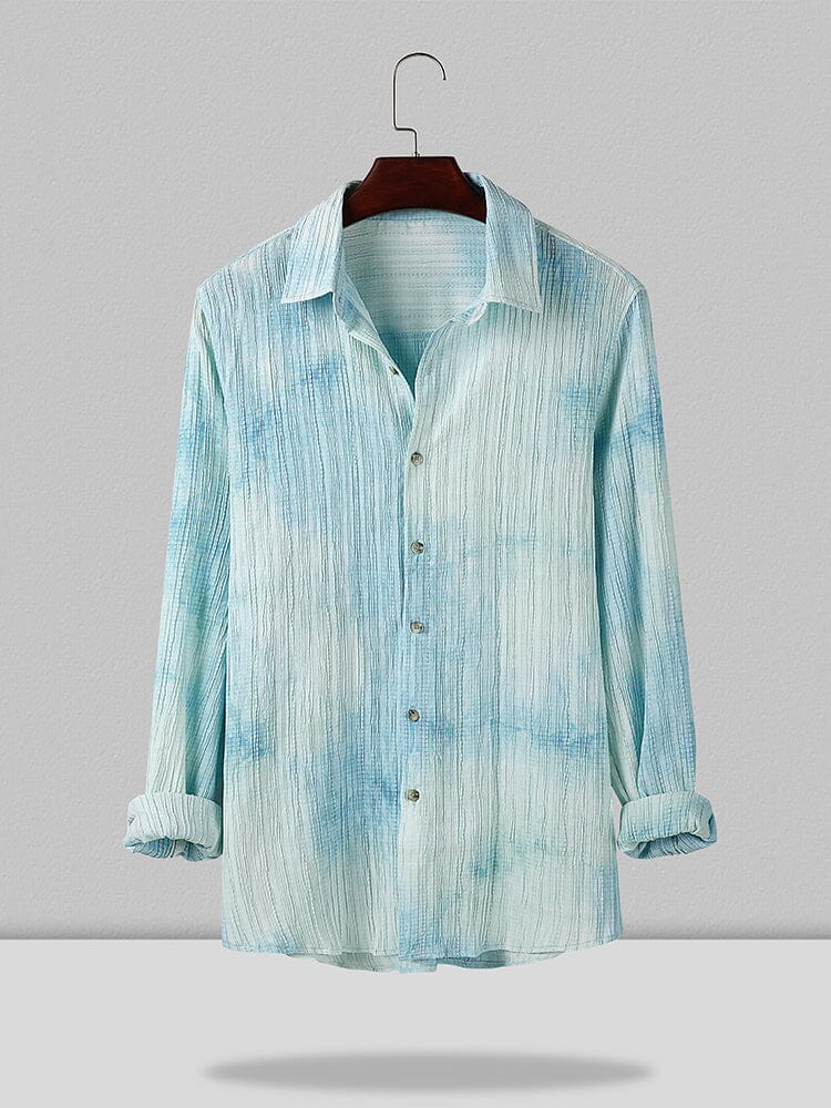 Coofandy Tie-Dyed Pattern Shirt coofandystore Sky Blue S 