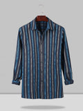 Coofandy Striped Texture Shirt coofandystore Blue S