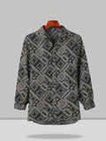 Coofandy Pattern Texture Shirt coofandystore Black S