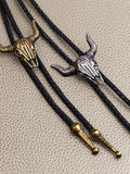 Vintage Cow Skull Bolo Tie Necklace Necklace coofandystore