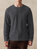 Casual Ribbed Pitted Sweatshirt Hoodies coofandy Dark Grey M